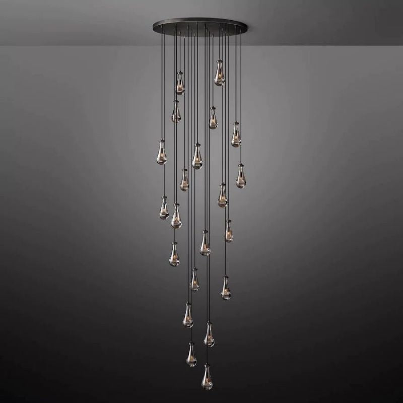 Raindrop Round Living Room Chandelier 47"