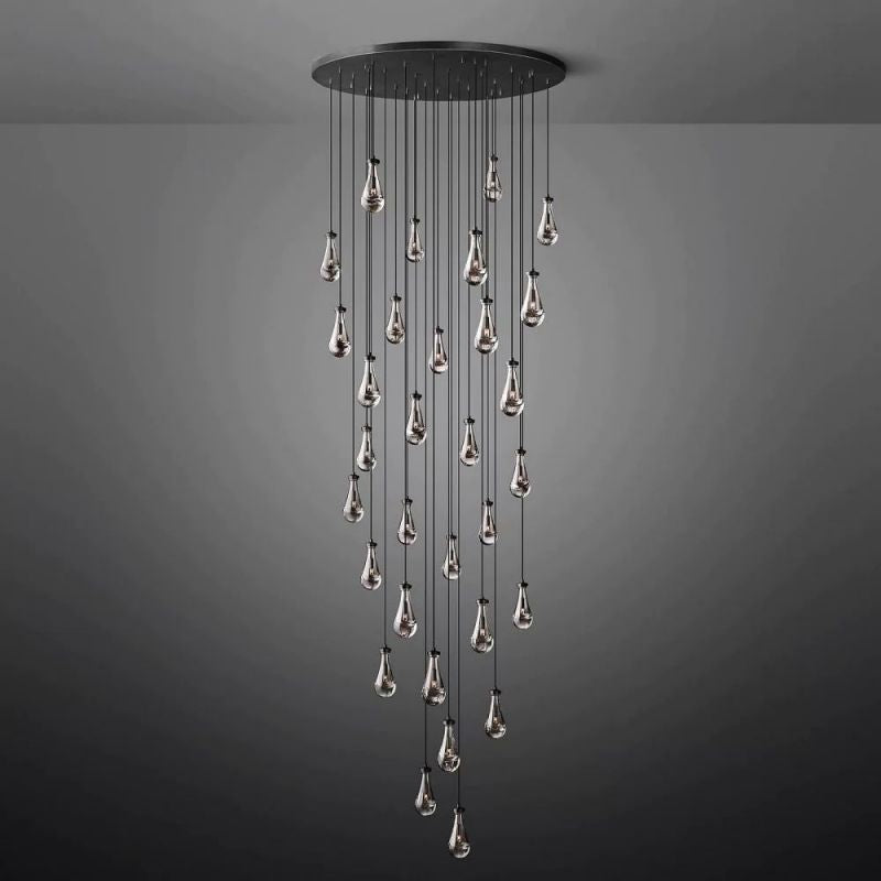 Raindrop Round Living Room Chandelier 60"
