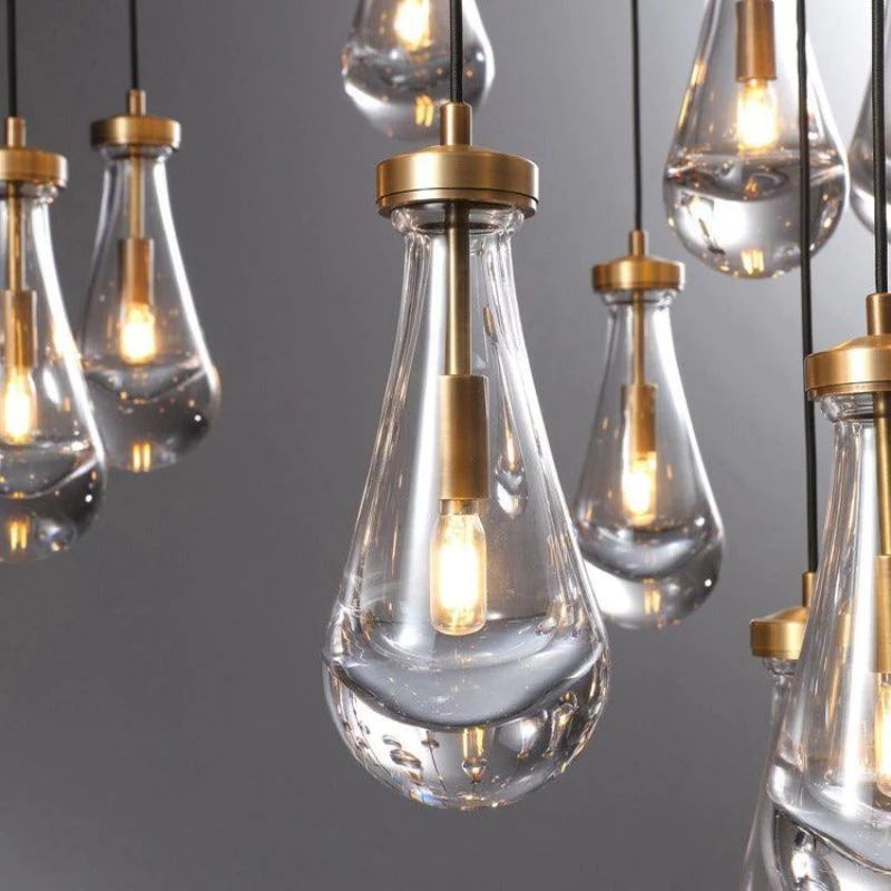 Raindrop Round Living Room Chandelier 60"