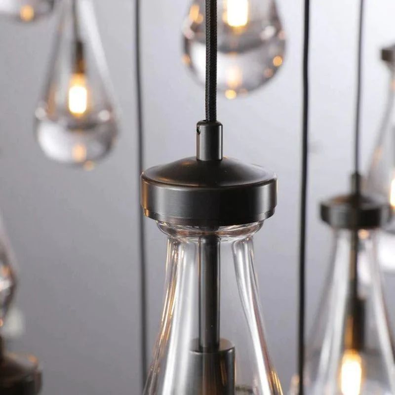 Raindrop Round Living Room Chandelier 60"
