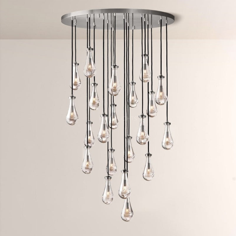 Raindrop Round Living Room Chandelier 47"