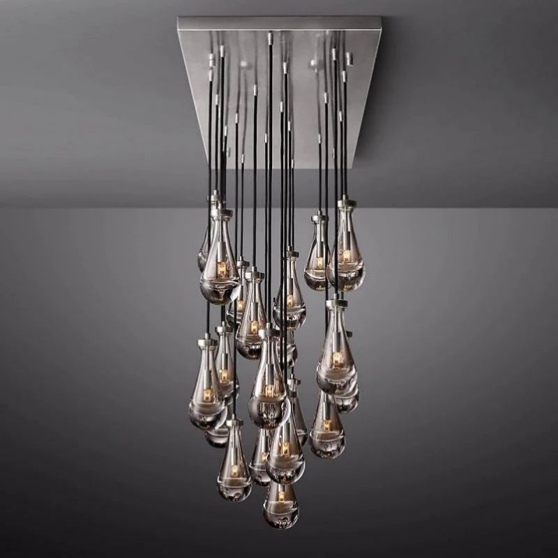 Raindrop Rectangular Dining Room Chandelier 72"