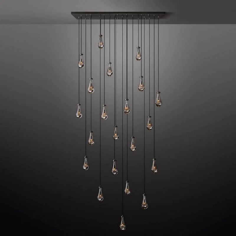 Raindrop Rectangular Dining Room Chandelier 72"