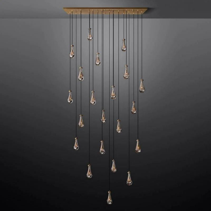 Raindrop Rectangular Dining Room Chandelier 72"