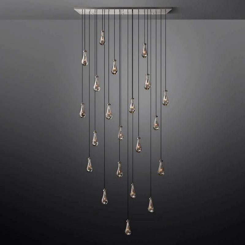 Raindrop Rectangular Dining Room Chandelier 72"