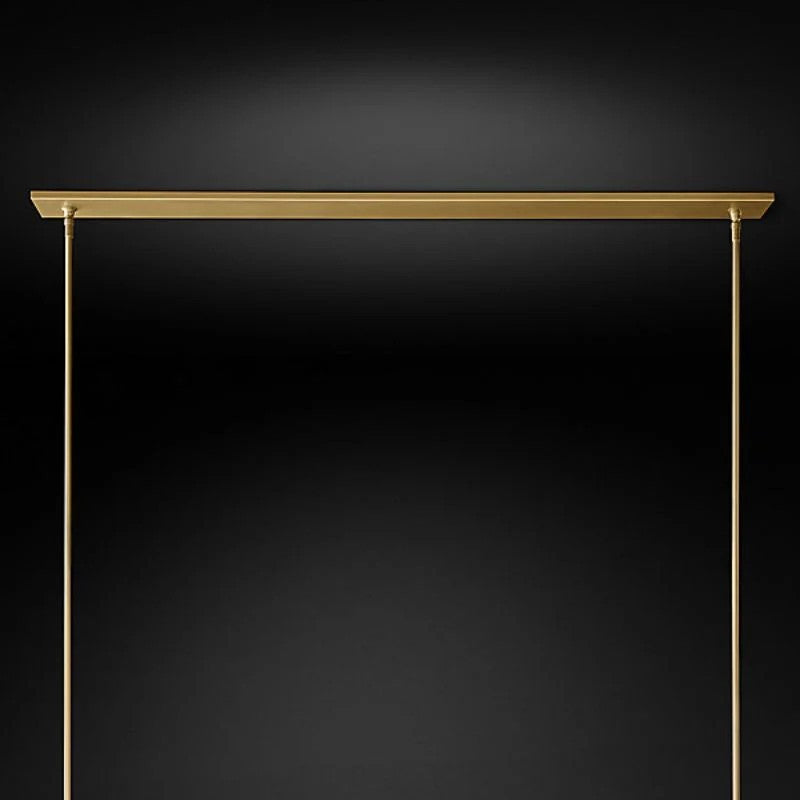 Ravella Blown Glass Linear Dining Room Chandelier 59"