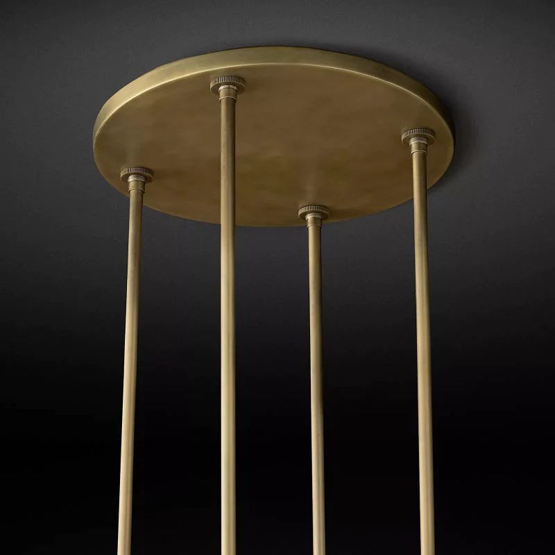 Ravella Blown Glass Round Living Room Chandelier 48"