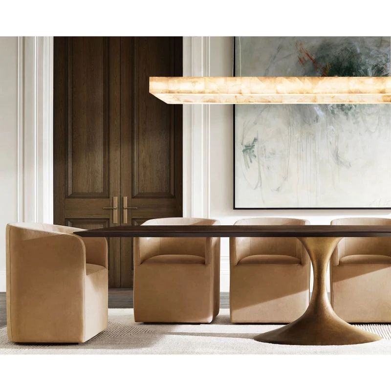 Riveage Rectangular Calcite Chandelier 54"