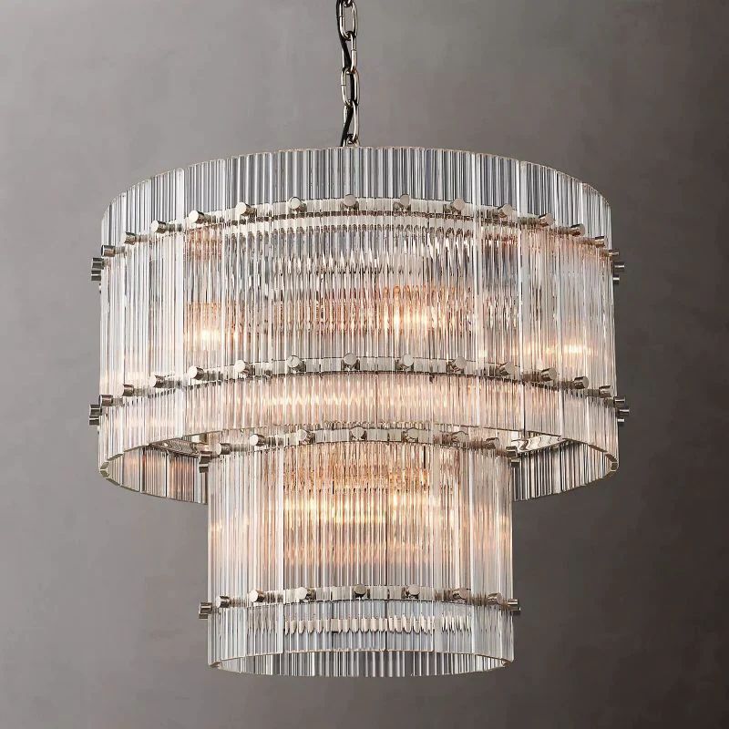 Sanma Two-Tier Luxury Round Living Room Chandelier 22"