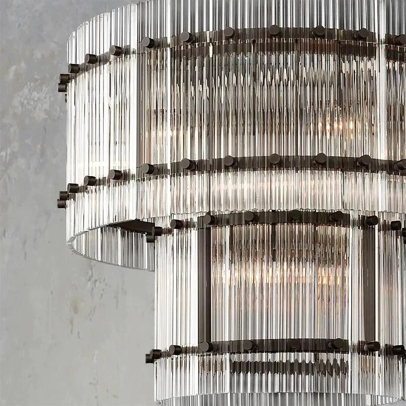 Sanma Two-Tier Luxury Round Living Room Chandelier 22"