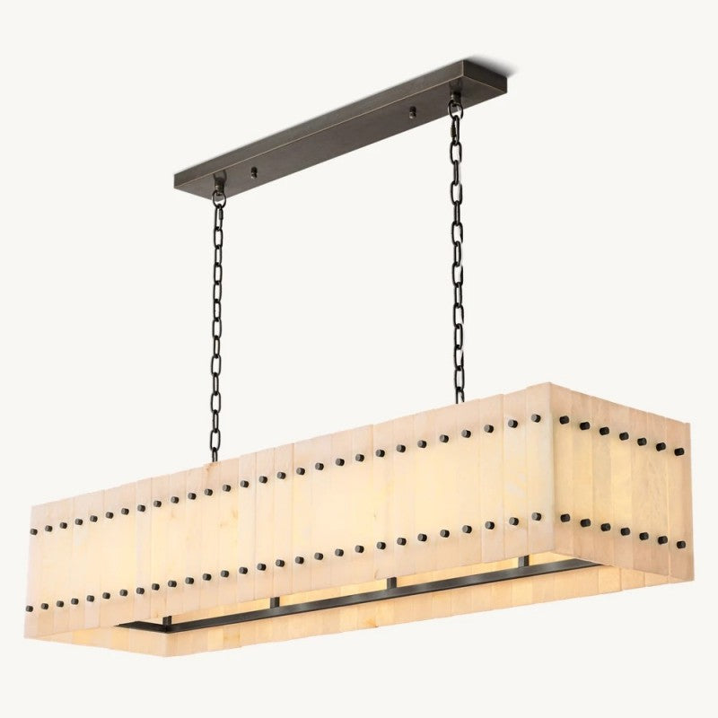 Sanma Alabaster Linear Chandelier 54"