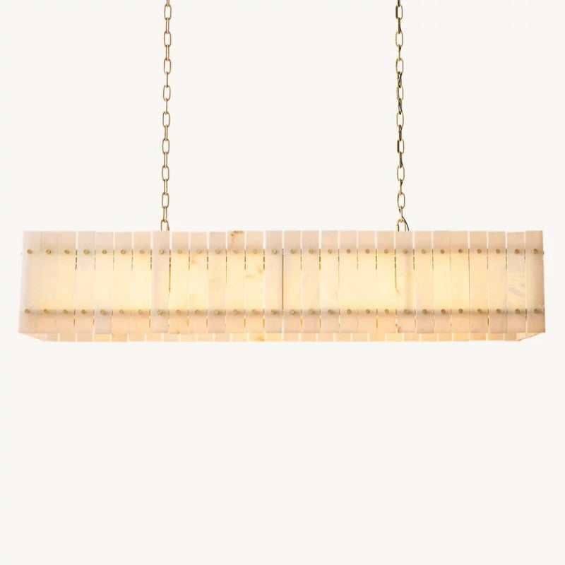Sanma Alabaster Linear Chandelier 54"