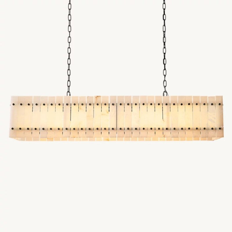 Sanma Alabaster Linear Chandelier 54"