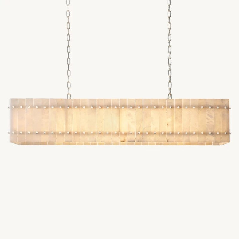 Sanma Alabaster Linear Chandelier 54"