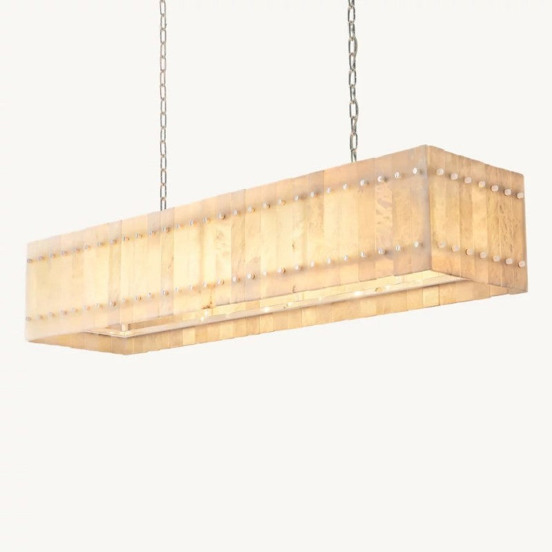 Sanma Alabaster Linear Chandelier 54"