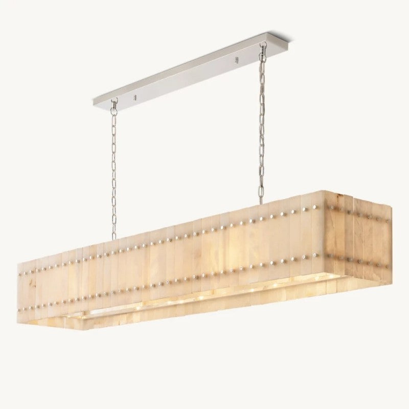 Sanma Alabaster Linear Chandelier 72"