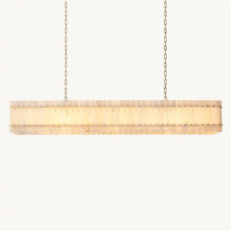Sanma Alabaster Linear Chandelier 72"