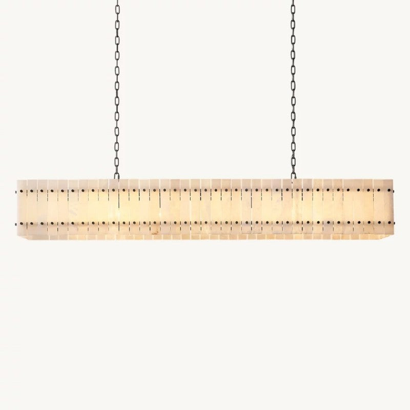 Sanma Alabaster Linear Chandelier 72"
