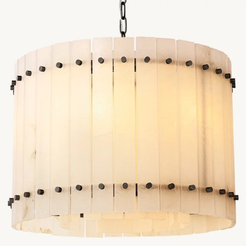 Sanma Alabaster Round Chandelier 22"