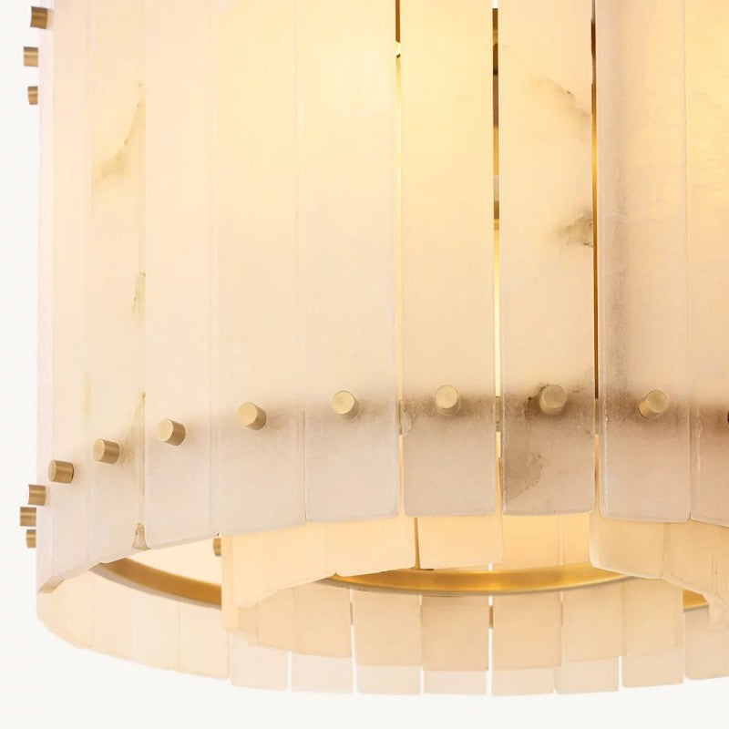Sanma Alabaster Round Chandelier 22"