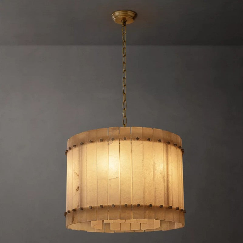 Sanma Alabaster Round Chandelier 22"