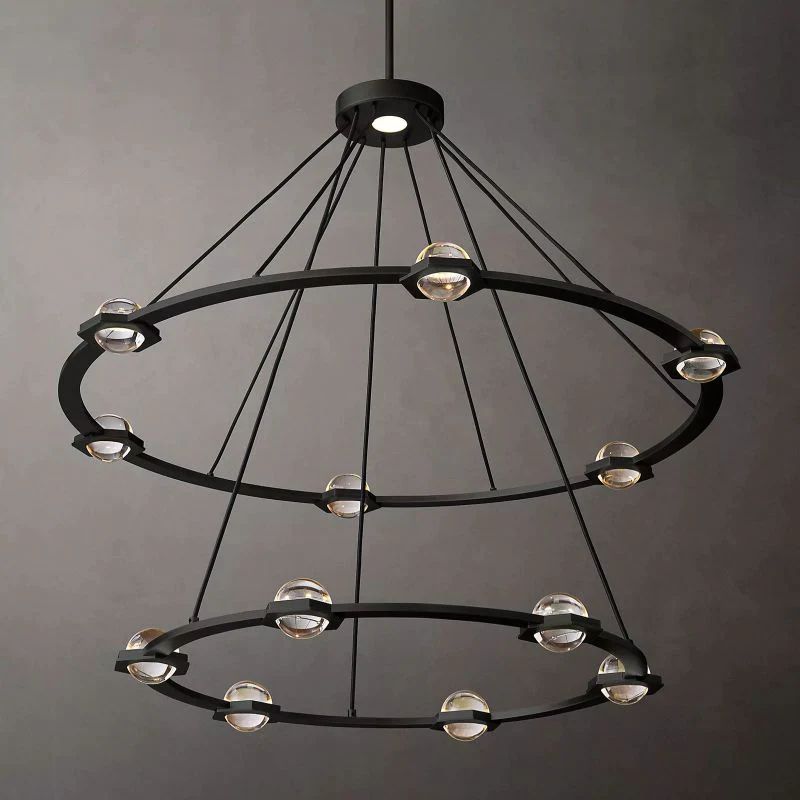 Eclatant Two-Tier Round Living Room Chandelier 48"