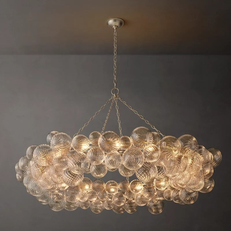Tala Ring Glass Ball Living Room Chandelier 63"