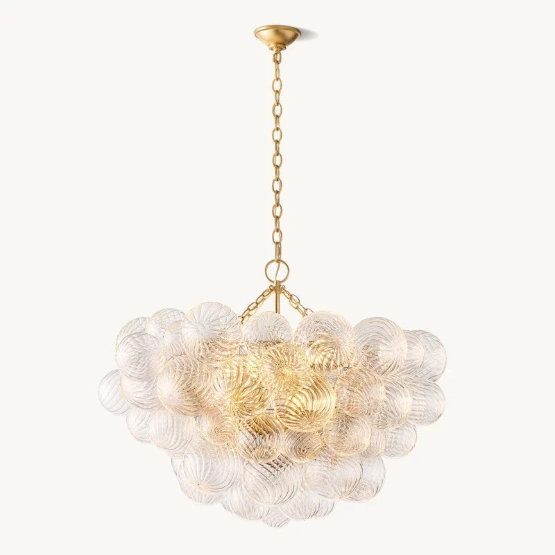 Tala Round Glass Ball Chandelier 33"