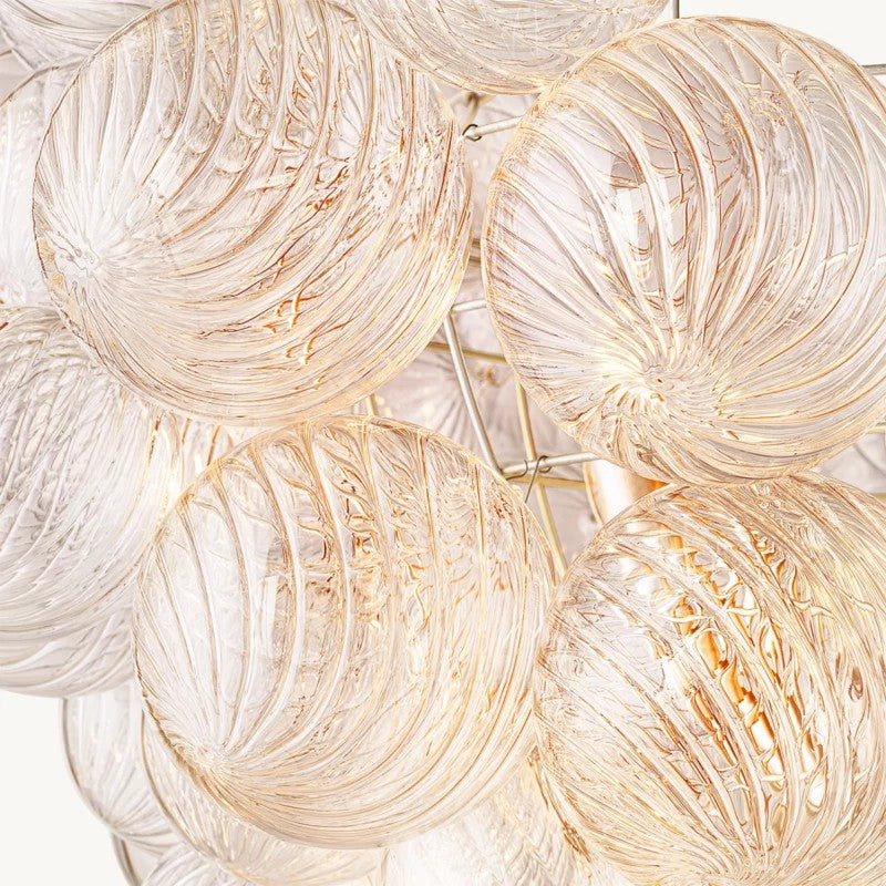 Tala Round Glass Ball Chandelier 33"