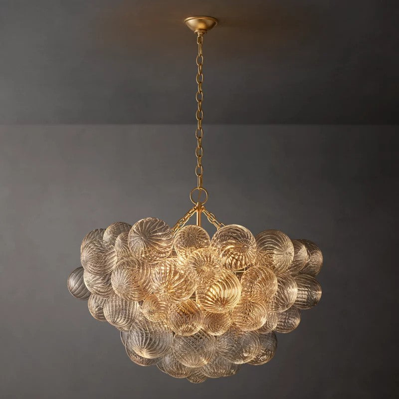 Tala Round Glass Ball Chandelier 33"