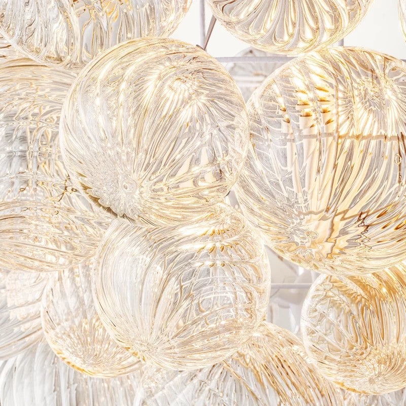 Tala Round Glass Ball Chandelier 33"