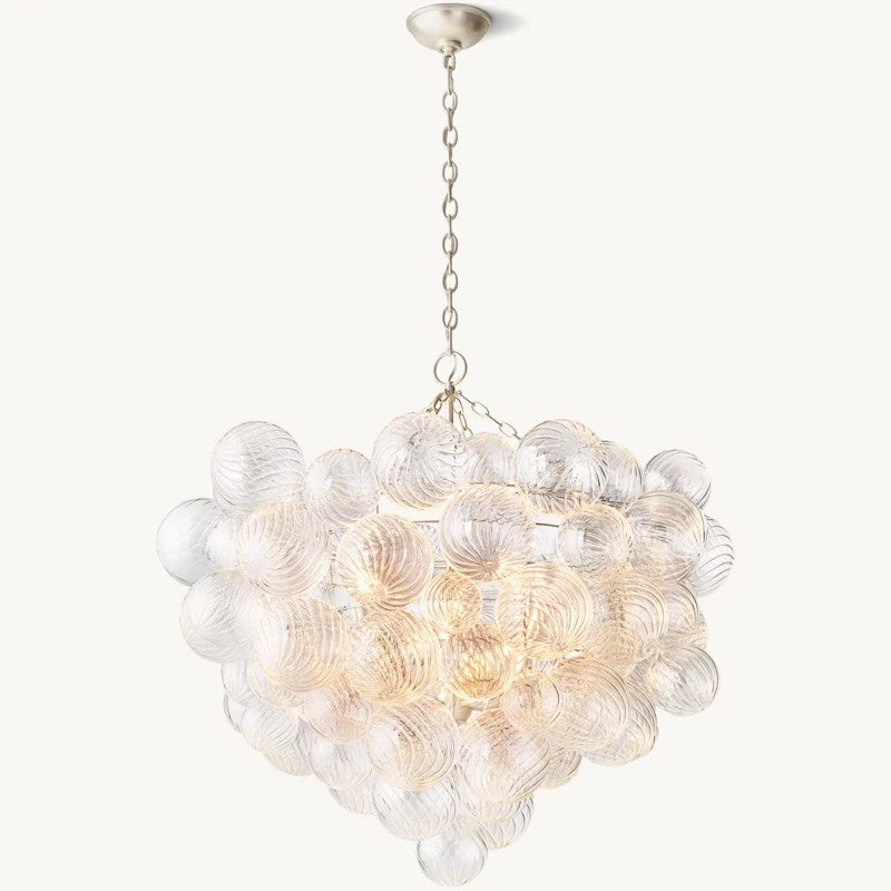 Tala Round Glass Ball Chandelier 33"