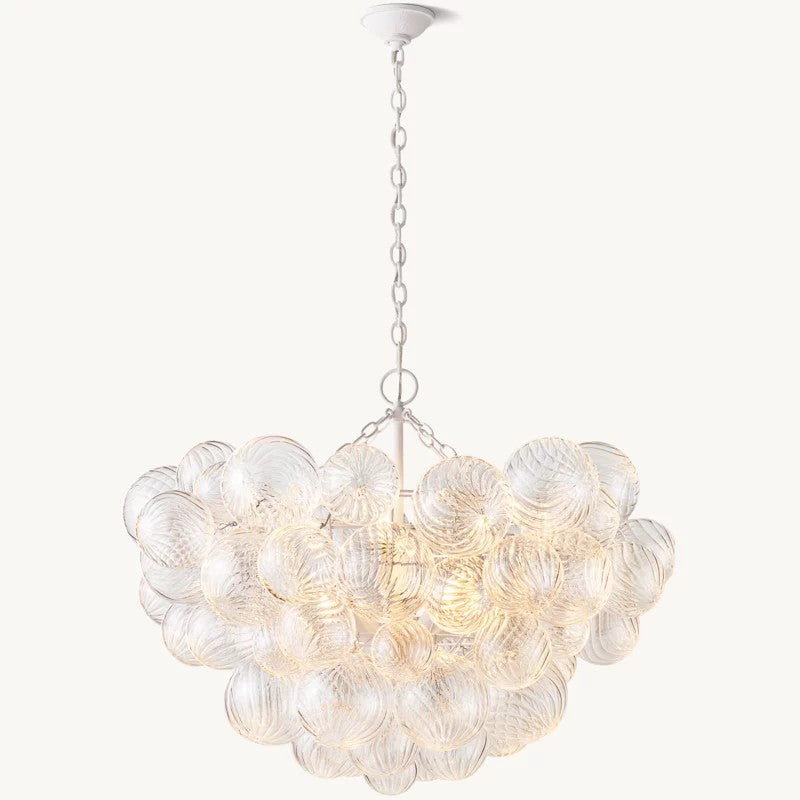 Tala Round Glass Ball Chandelier 33"