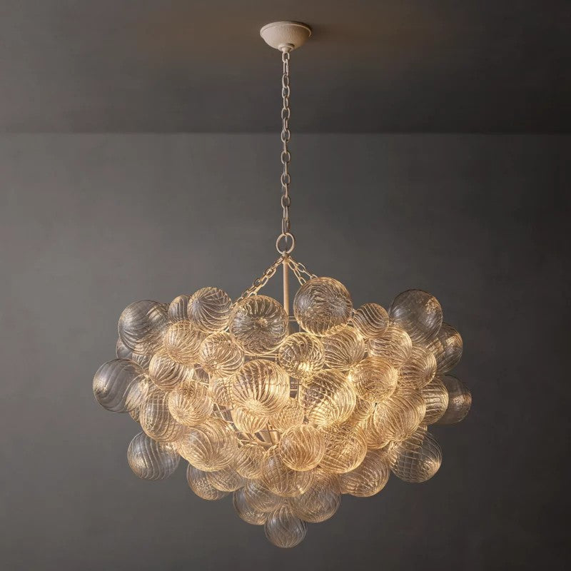 Tala Round Glass Ball Chandelier 38"