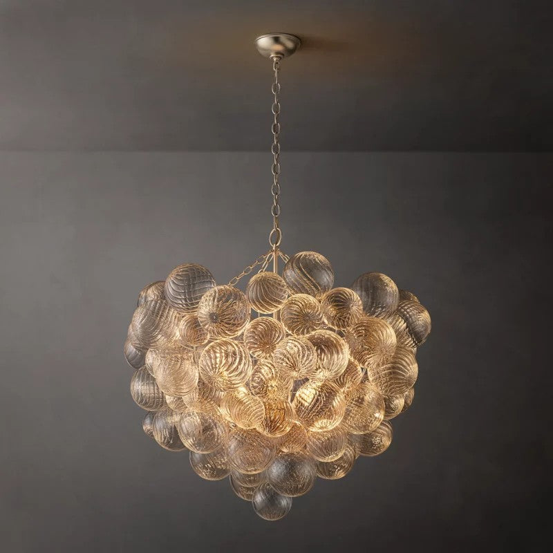Tala Round Glass Ball Chandelier 38"
