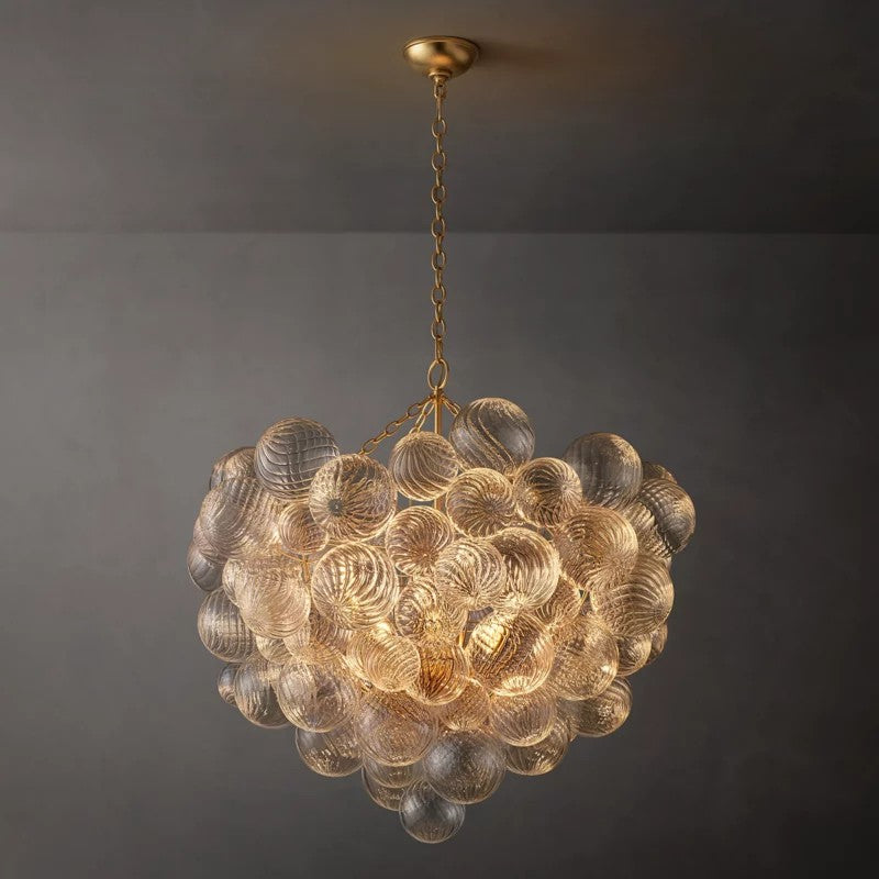 Tala Round Glass Ball Chandelier 38"