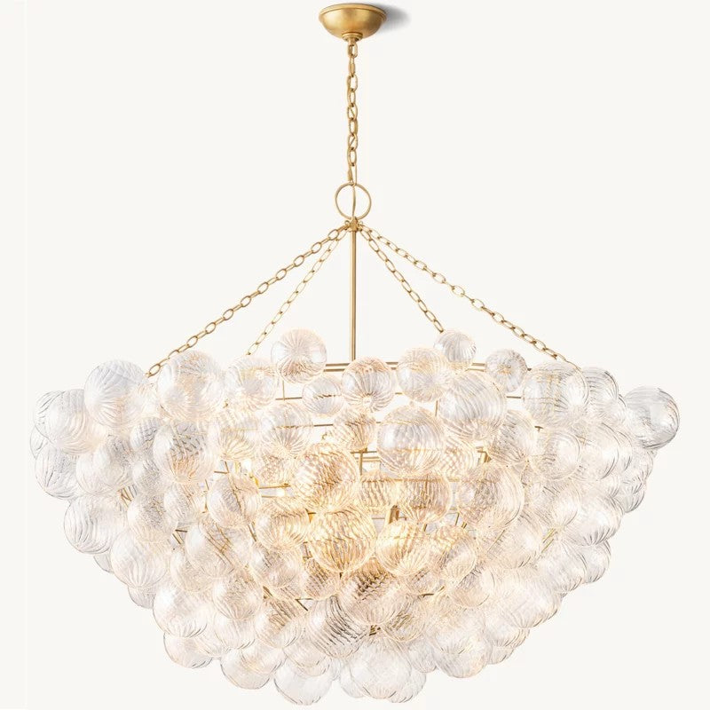 Tala Round Glass Ball Living Room Chandelier 56"