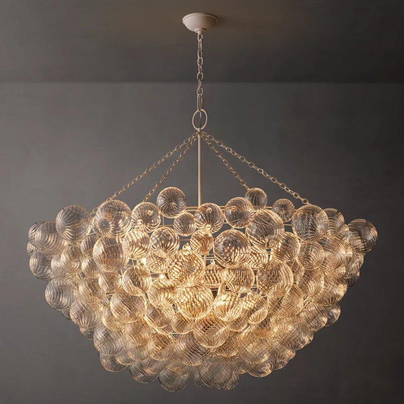 Tala Round Glass Ball Living Room Chandelier 56"