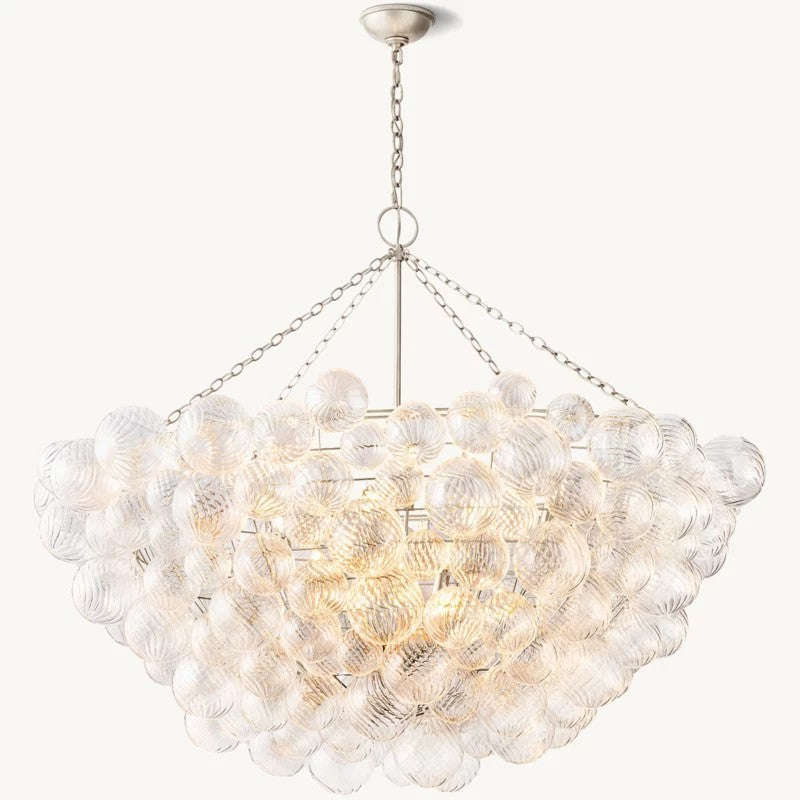 Tala Round Glass Ball Living Room Chandelier 56"