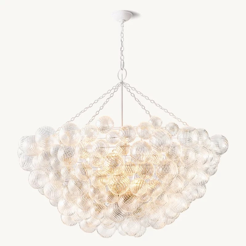 Tala Round Glass Ball Living Room Chandelier 56"