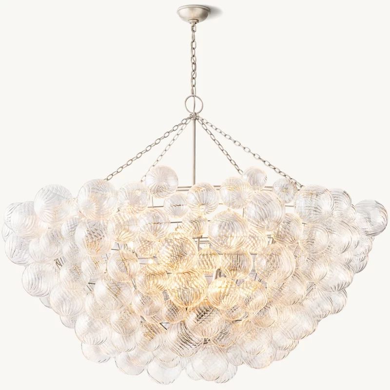 Tala Round Glass Ball Living Room Chandelier 66"