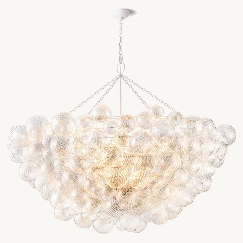 Tala Round Glass Ball Living Room Chandelier 66"