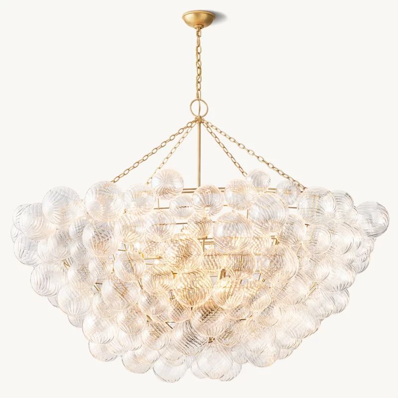 Tala Round Glass Ball Living Room Chandelier 66"