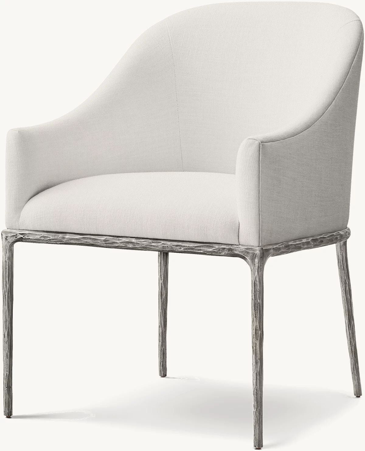 Thadeus Barrelback Slope Fabric Dining Armchair