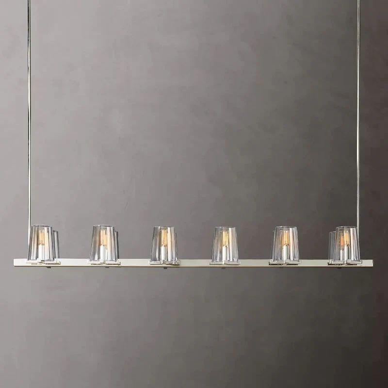 Pauille Glass Linear Dining Room Chandelier 60"