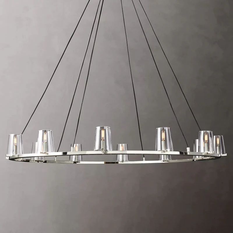 Pauille Glass Round Dining Room Chandelier 60"