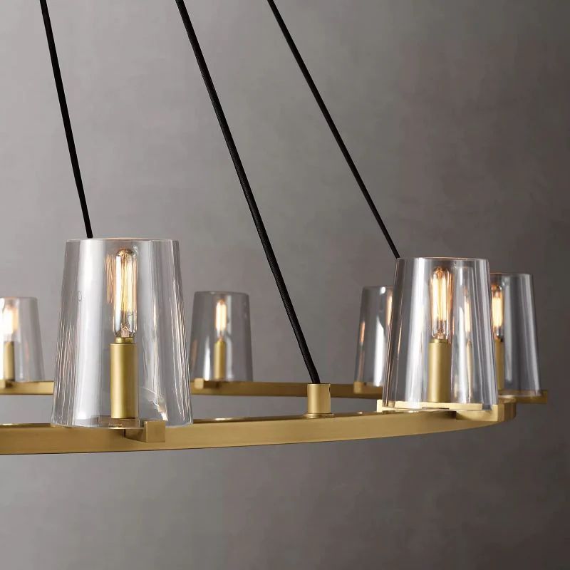 Pauille Glass Round Dining Room Chandelier 60"