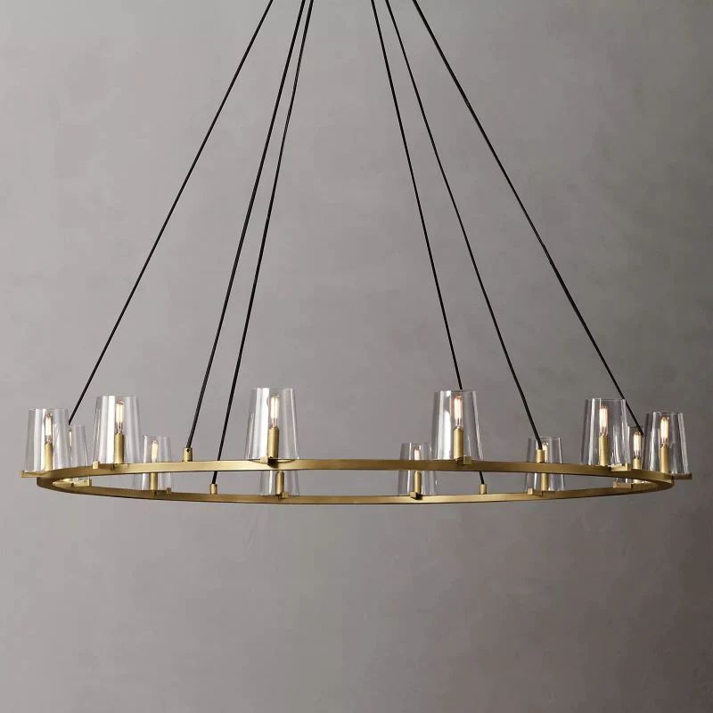 Pauille Glass Round Dining Room Chandelier 60"