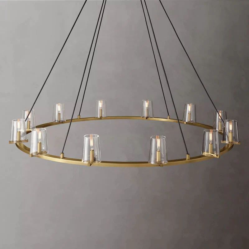 Pauille Glass Round Dining Room Chandelier 60"