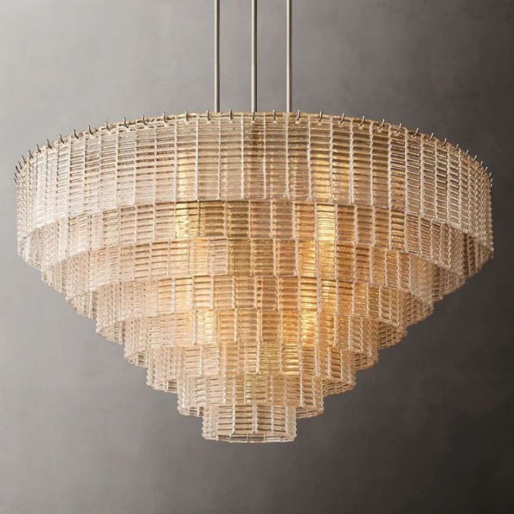 Sirene Clear Round Chandelier 52"